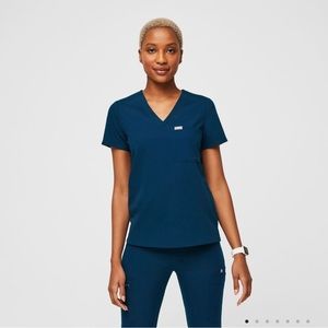 Figs Catarina Scrub Top in Deep Reef